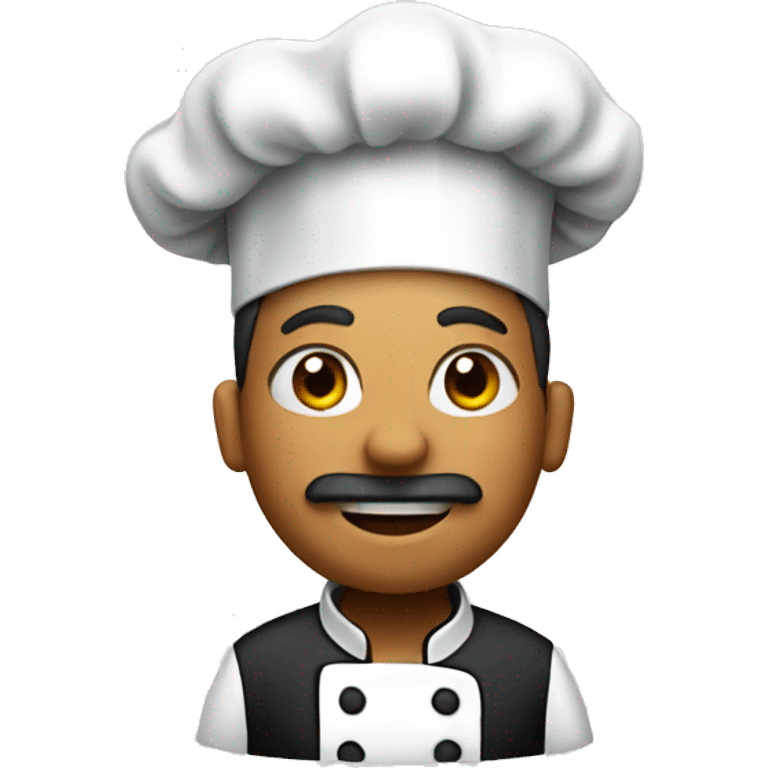 a chef with a pin emoji