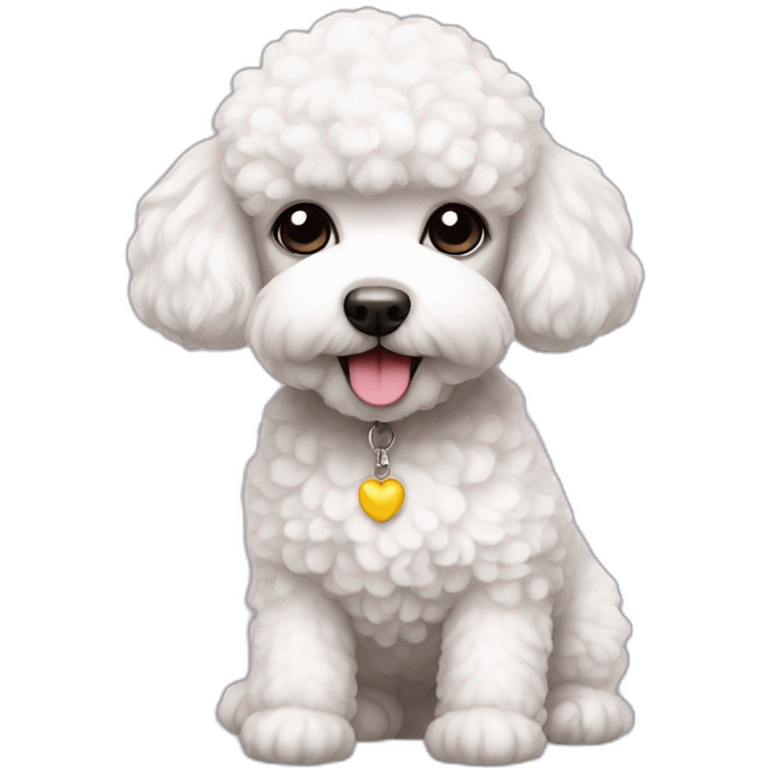 lovely white toypoodle emoji