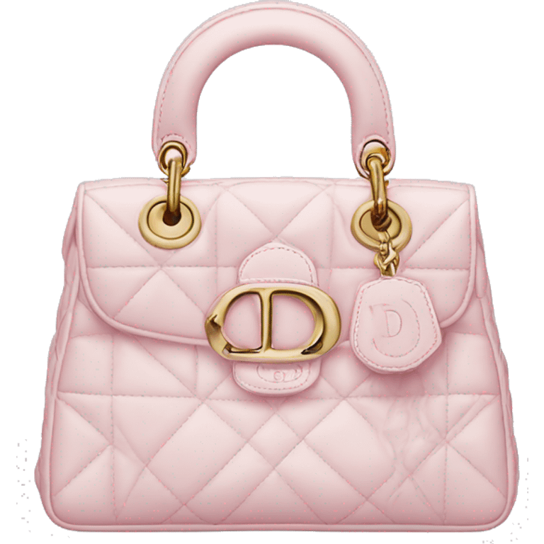 light pink dior bag emoji