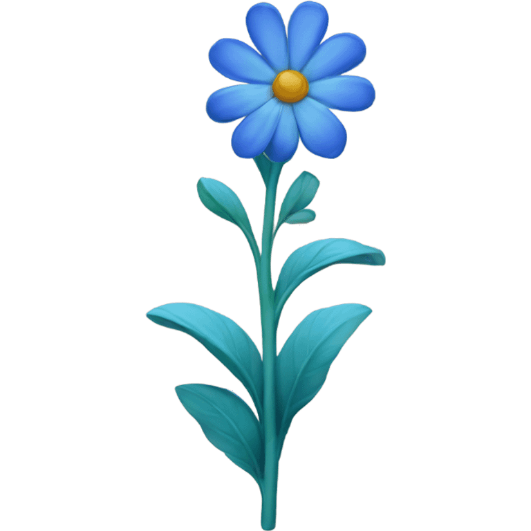 Bleu flower  emoji