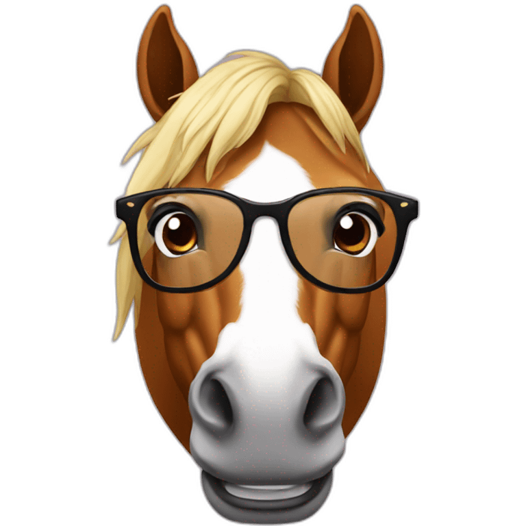 Horse with glasses emoji