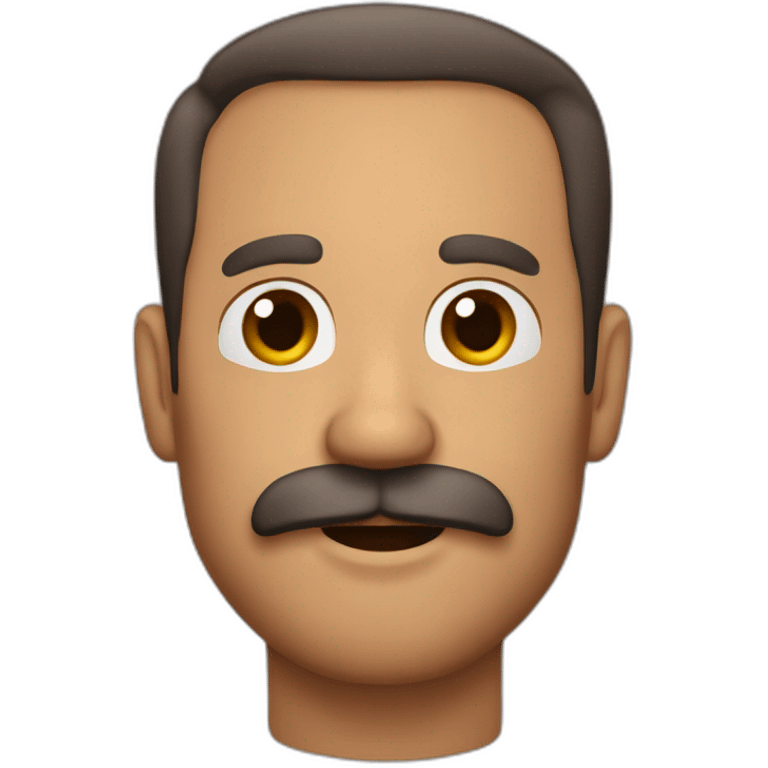 Hombre de 43 años de pelo marron con barba y bigote emoji