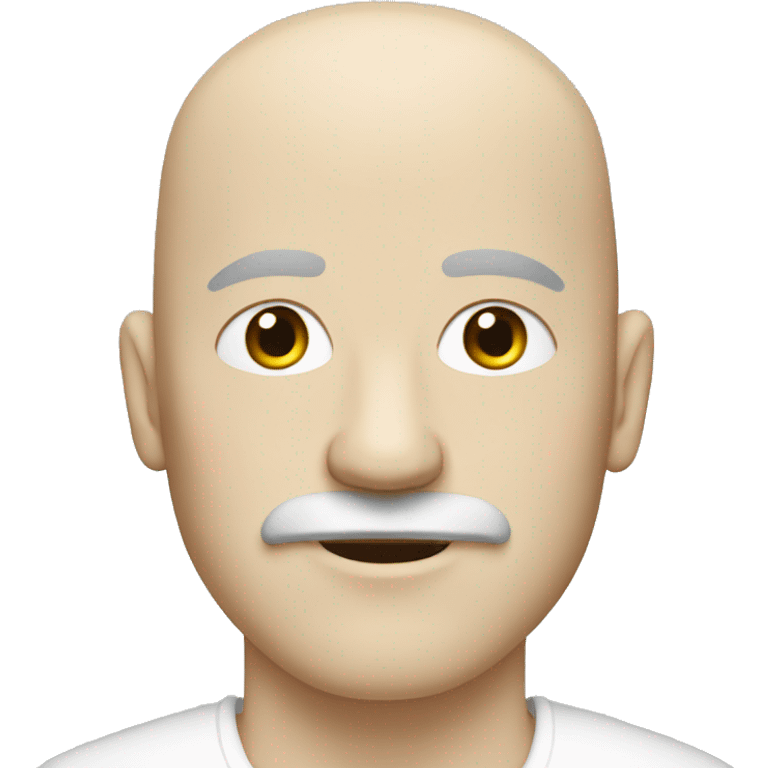 bald white man with pale skin and a moustache emoji