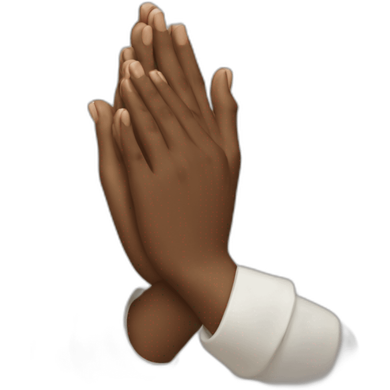 Person praying with lifted hands emoji