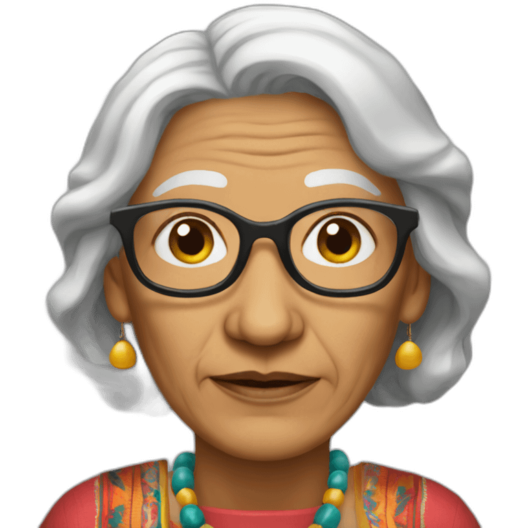 peruvian-style-outfit-old-woman emoji