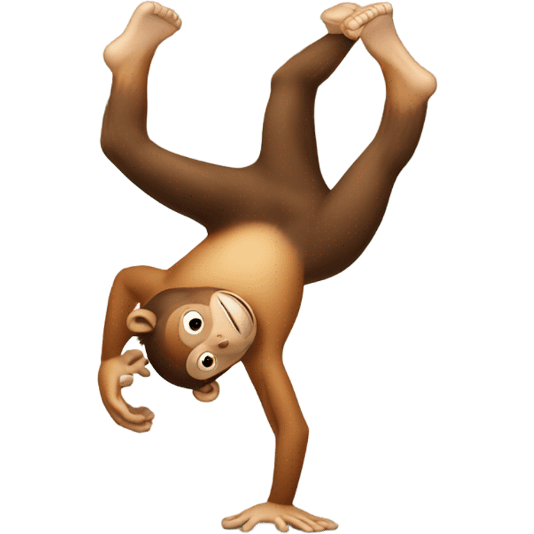 Upside down monkey doing a handstand emoji