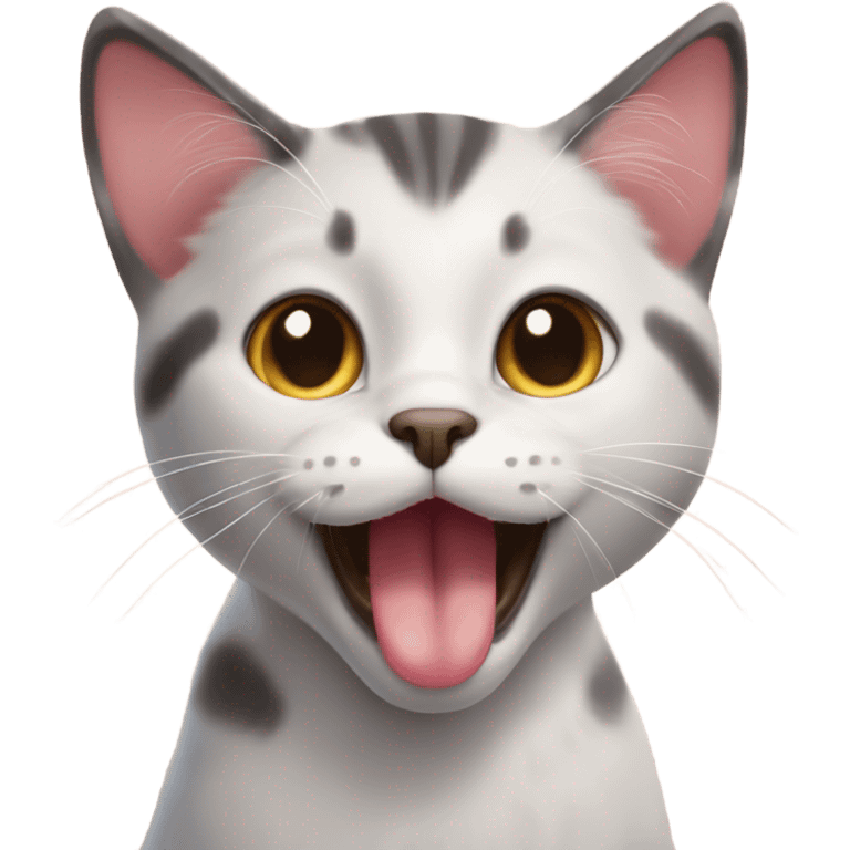 cute cat with a tongue out emoji