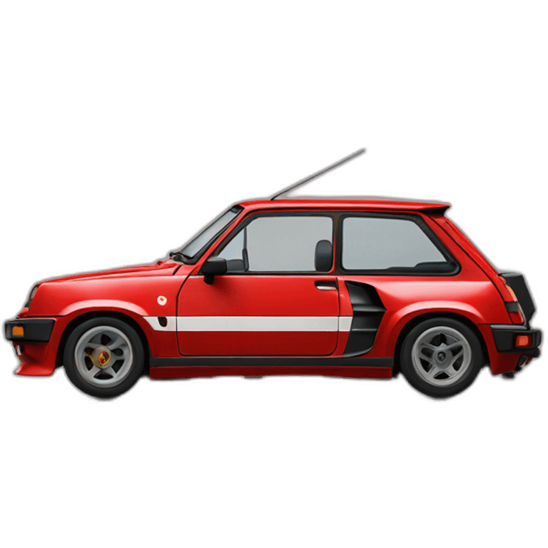 Renault r5 turbo 2 rouge emoji