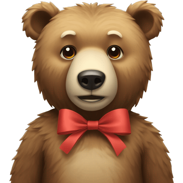 A bear with a bow emoji