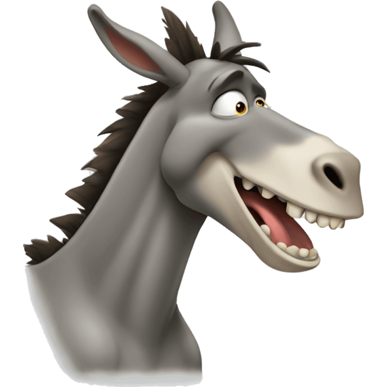 Donkey sneezing on dinosaur  emoji