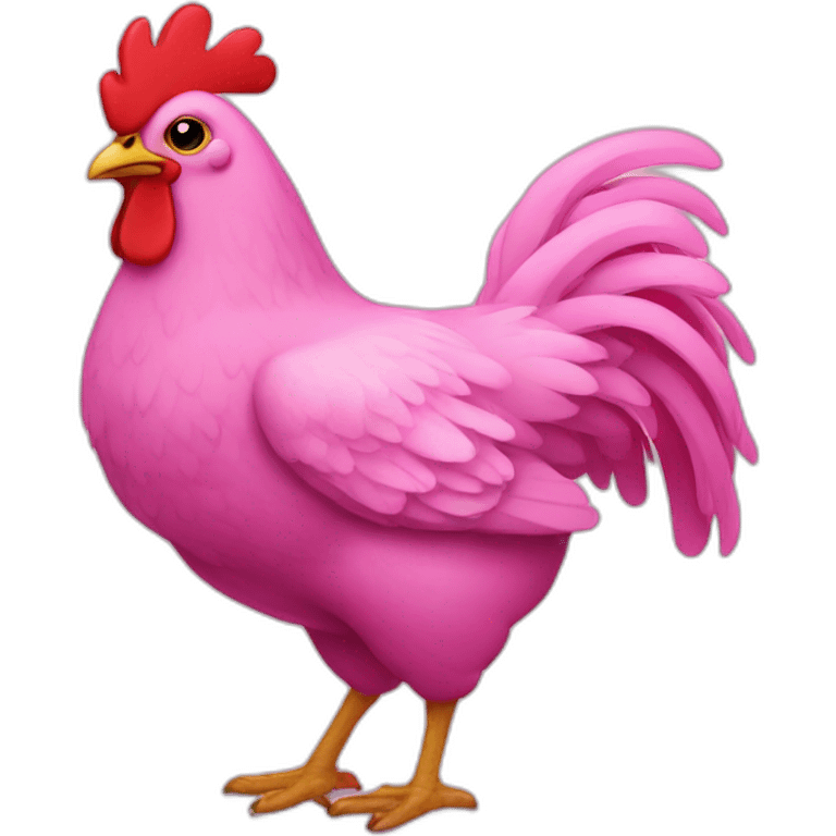 Pink chicken emoji