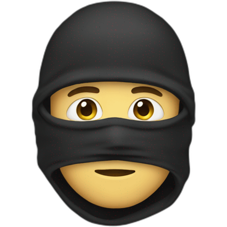 man with a balaclava emoji