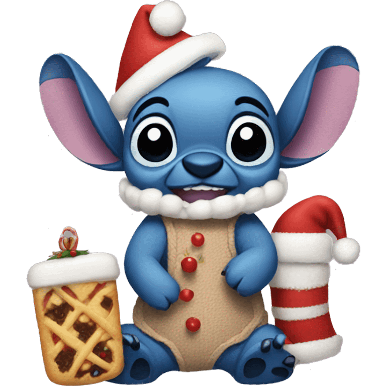 Stitch,Christmas,food emoji