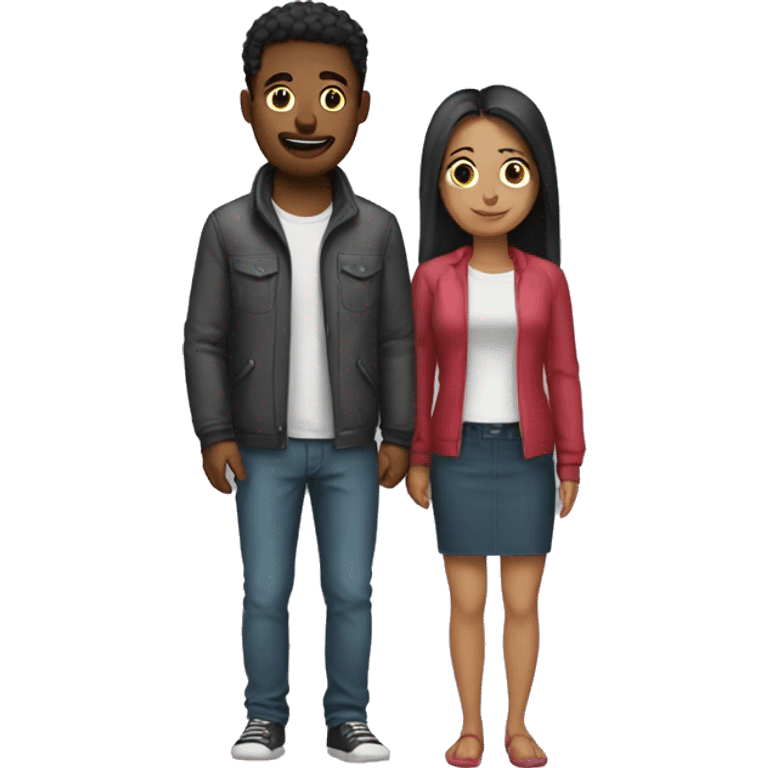 A woman next to her boyfriend emoji