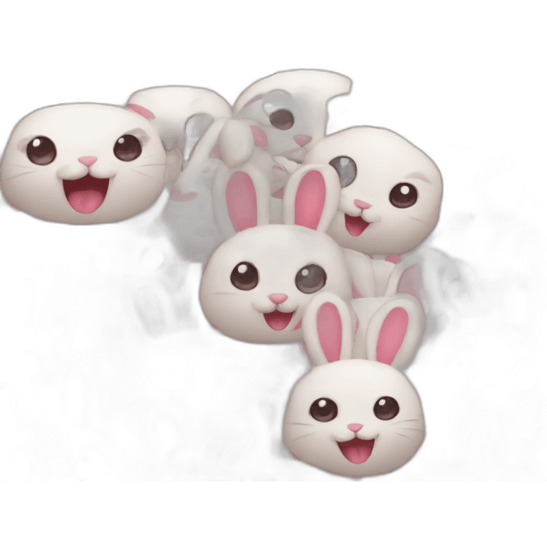 cute bunny faces emoji