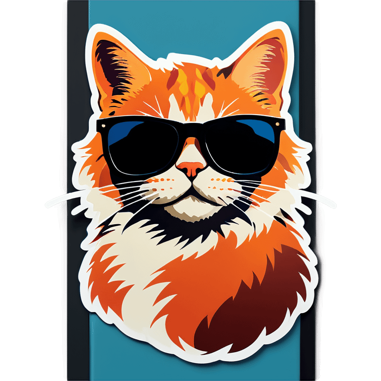 Cat with sunglasses emoji