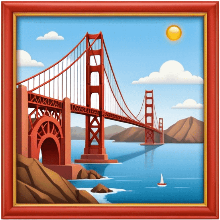 Cinematic Realistic Golden Gate Bridge Emoji emoji