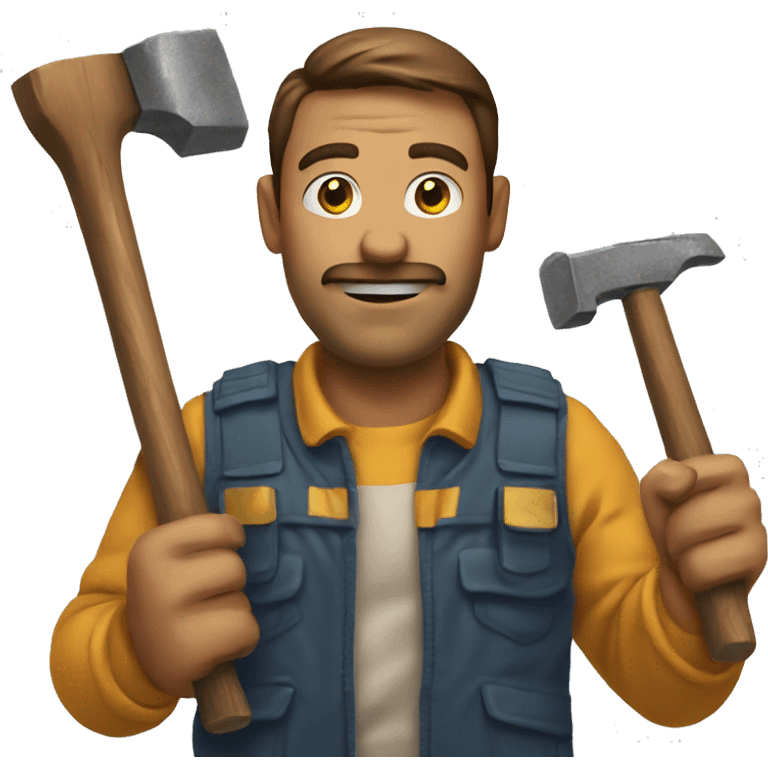 Man with hammer emoji