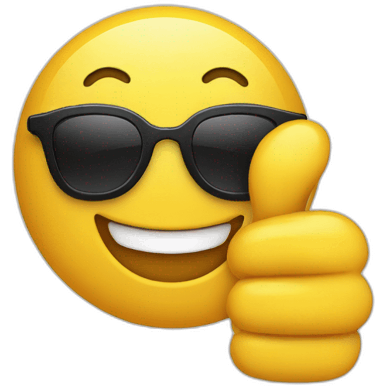 smiling thumbs up with sunglasses emoji