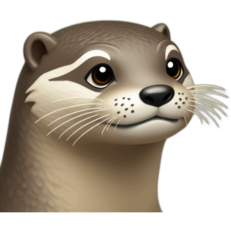 loutre sur un stylo emoji