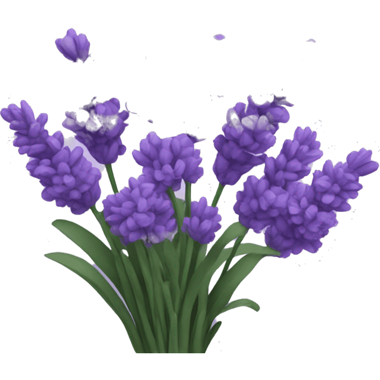 Lavender bouquet without paper emoji