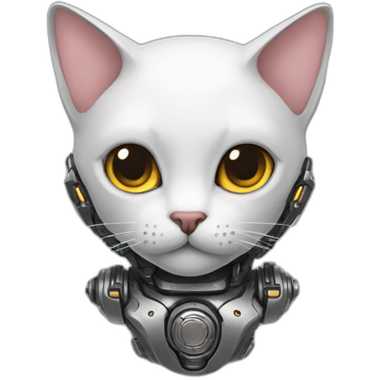 Cat cyborg emoji