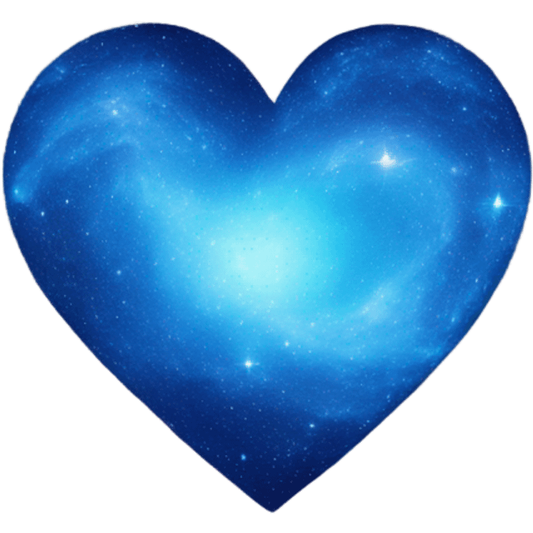 Blue galaxy heart emoji