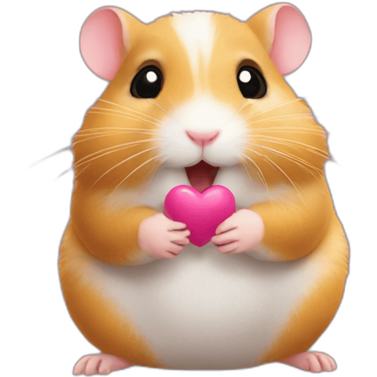 Hamster-kiss-love emoji