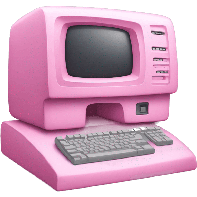 Pink computer emoji