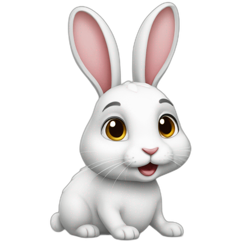 a smart rabbit emoji