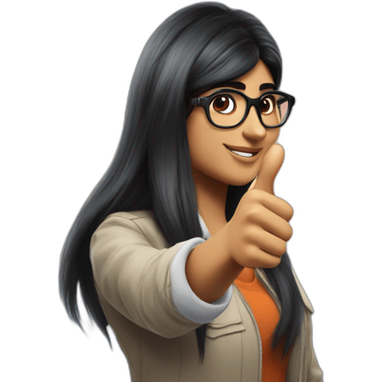 Mia khalifa giving thumbs up emoji