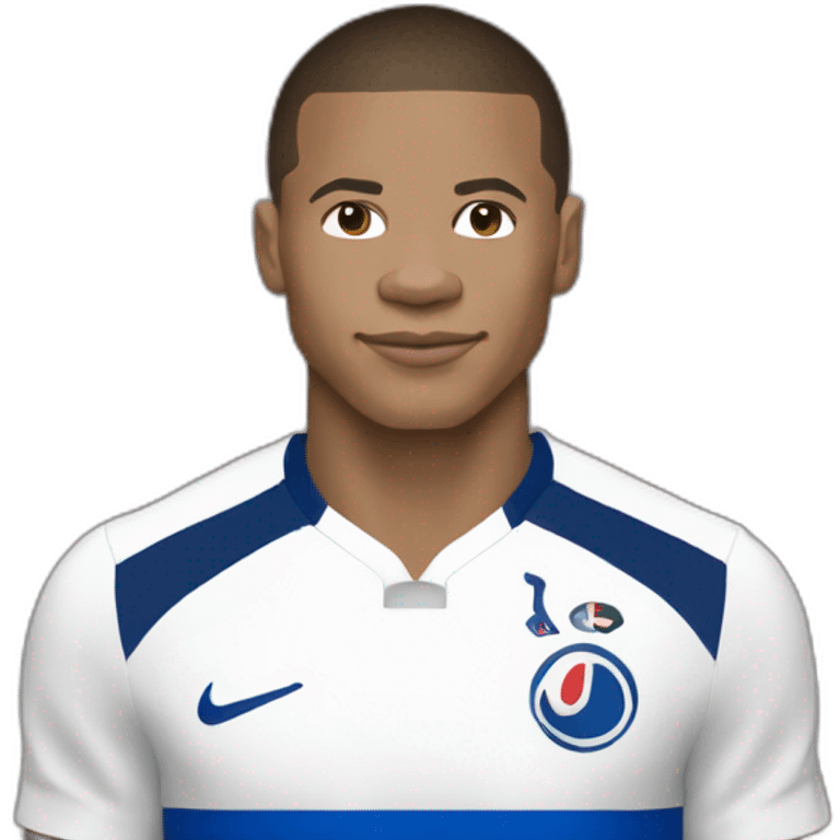 Kylian Mbappé jouant au foot avec l'équipe de France emoji