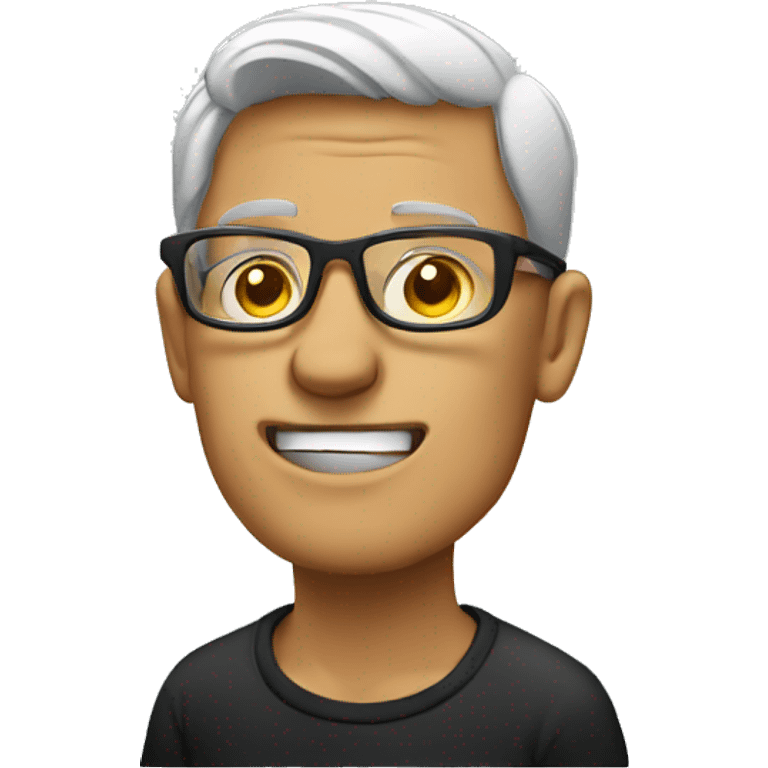 Guy with Glasses smoking  emoji