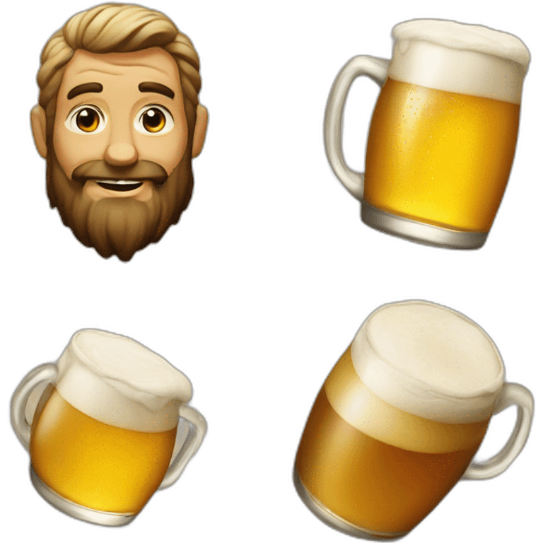 Beer and god emoji