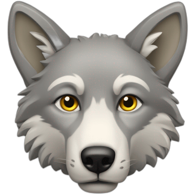 Loup sur un âne emoji