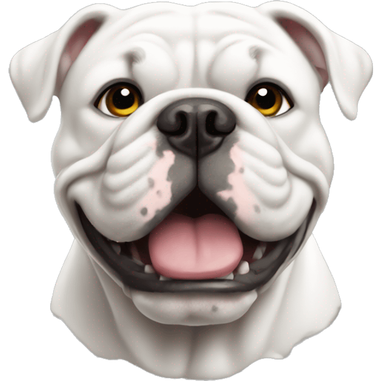 White English bulldog emoji