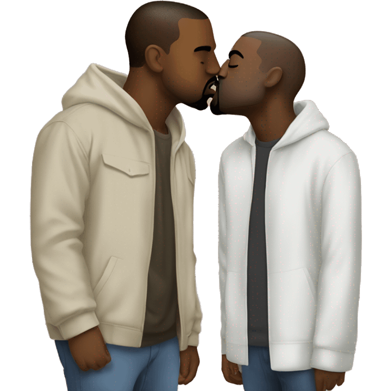 kanye west kissing kanye west emoji