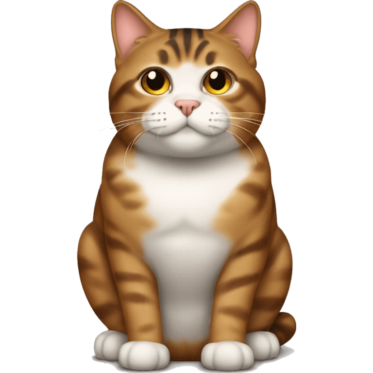 Fat cat brown tabby  emoji