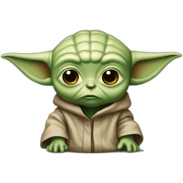 bébé yoda triste emoji