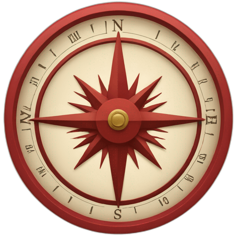 red compass simple emoji