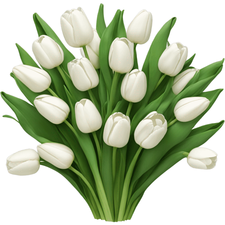 white tulip bouquet  emoji