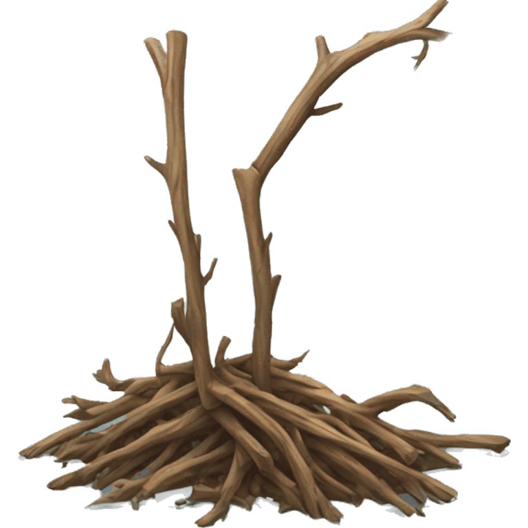 dry dead twigs in a pile emoji