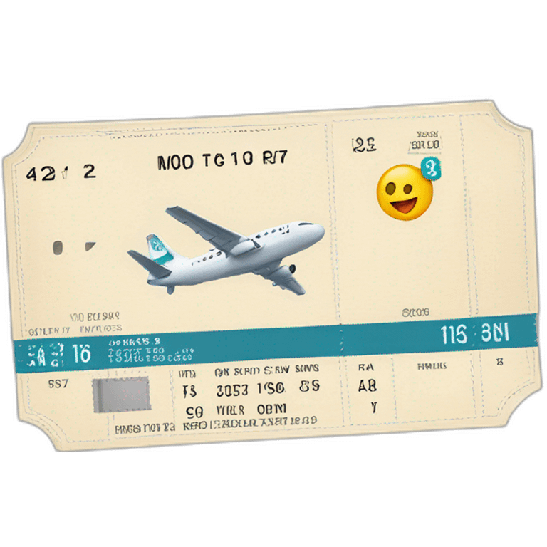 flight paper ticket with number on it boarding pass emoji