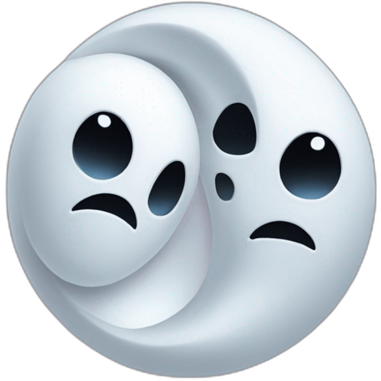 a female and a male ghosts in a Ying and yang emoji