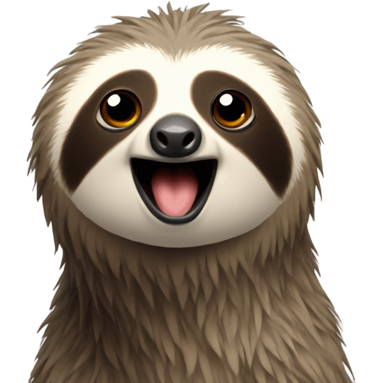 Sloth with shocked open mouth emoji