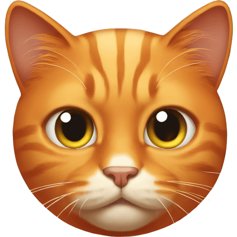 Orange cat looking sassy emoji