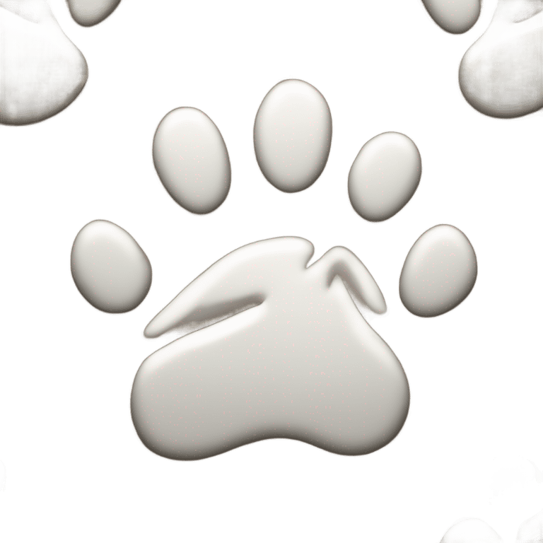 Paw print in photograph emoji