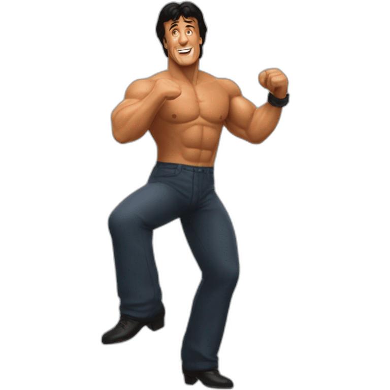 Sylvester Stallone dancing salsa emoji