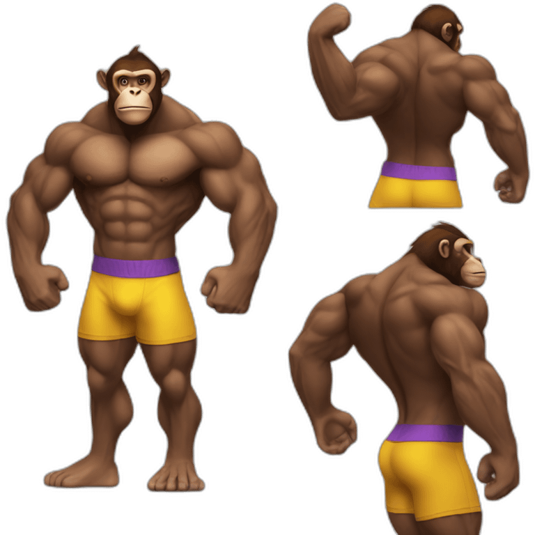 Monkey Bodybuilder emoji