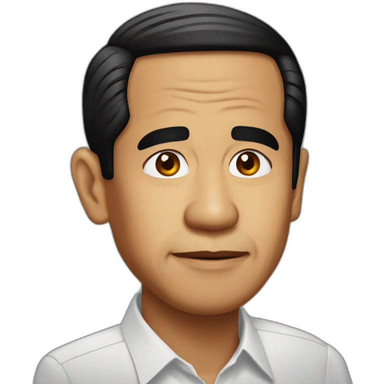 raised eyebrow empoji president Jokowi emoji